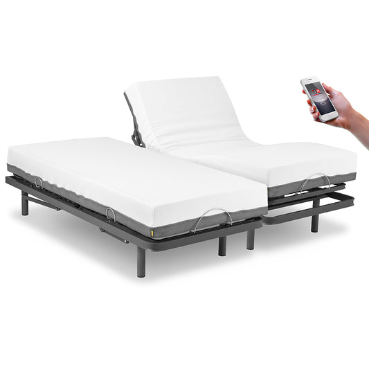 Artikuliertes Ehebett Erwin und Matratze Elion